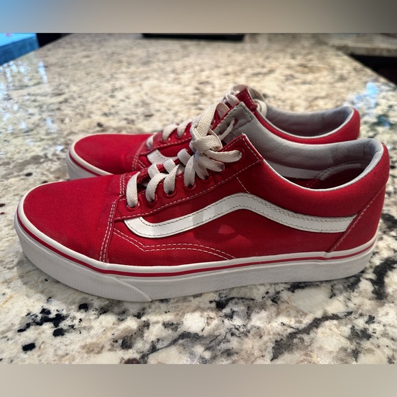 Vans Red/White Womens Shoes - Picture 3 of 6